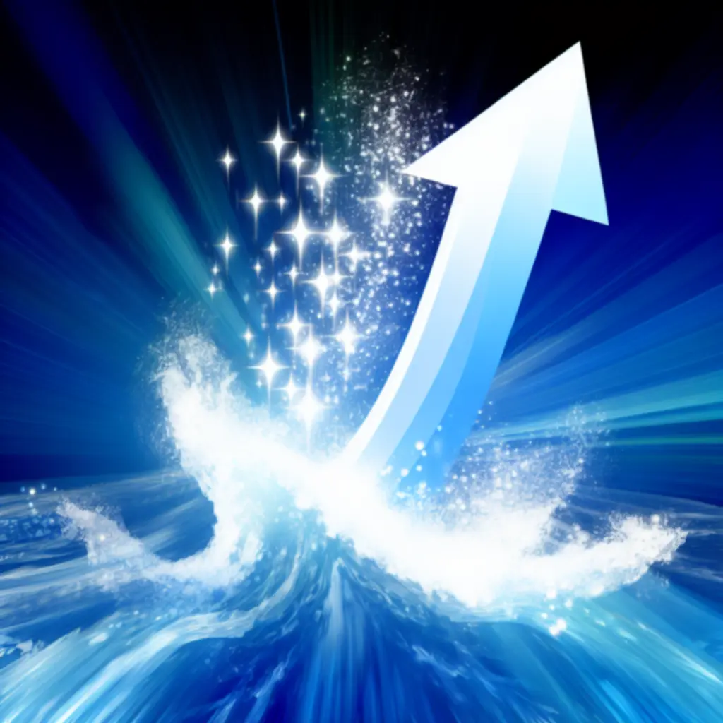 Fala sukcesu symbolizująca rozwój gracza