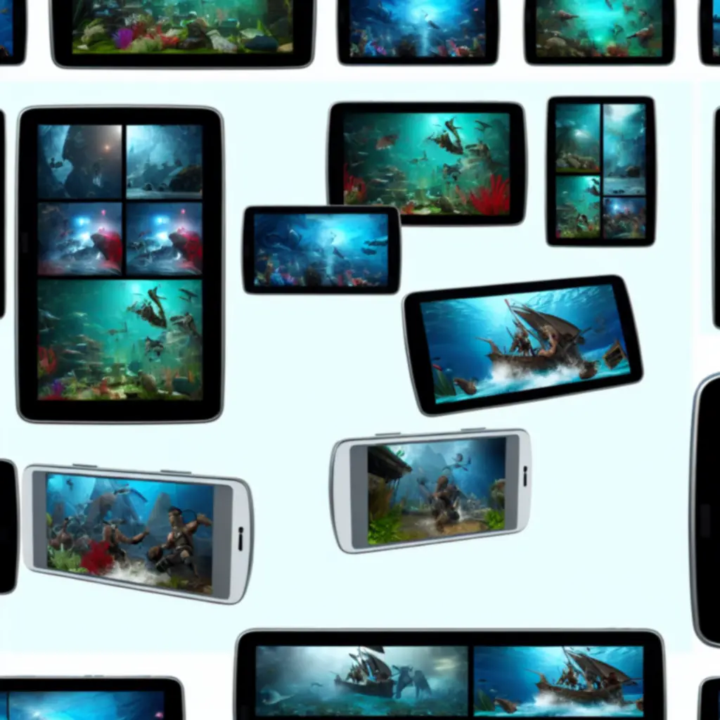 Ilustracja nawigacji strony Sea Adventures na smartfonie