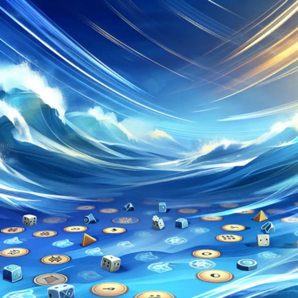Fale oceanu z przygodowymi elementami planszówki