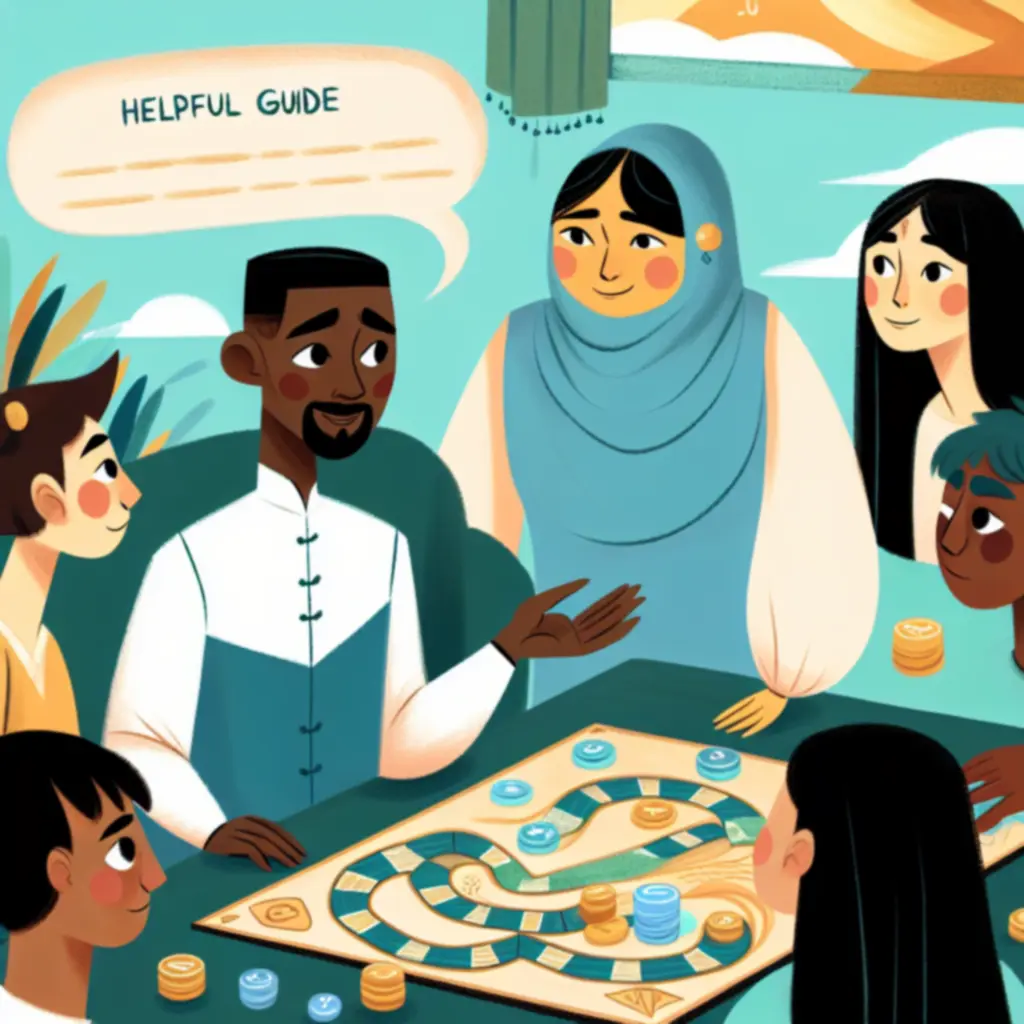 Osoba pomagająca nowym graczom zrozumieć reguły na OceanGamePL